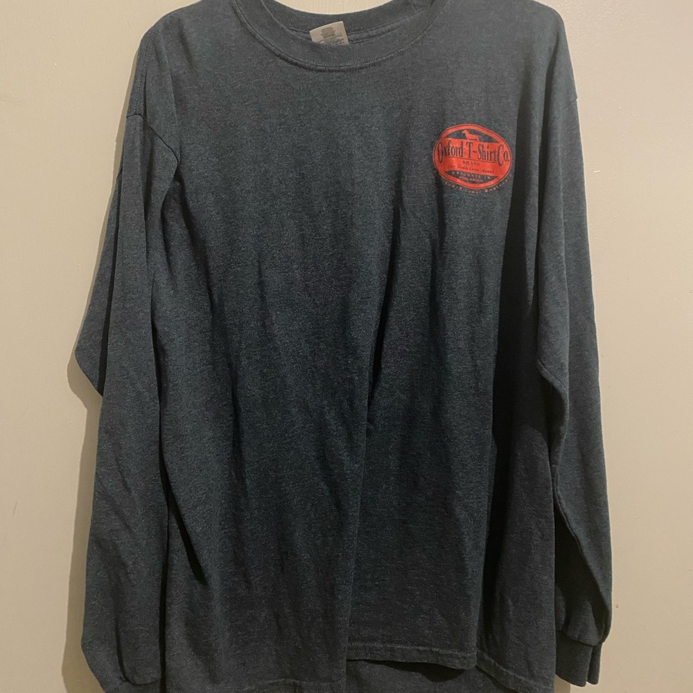 Black Long Sleeve Shirt with Red Logo